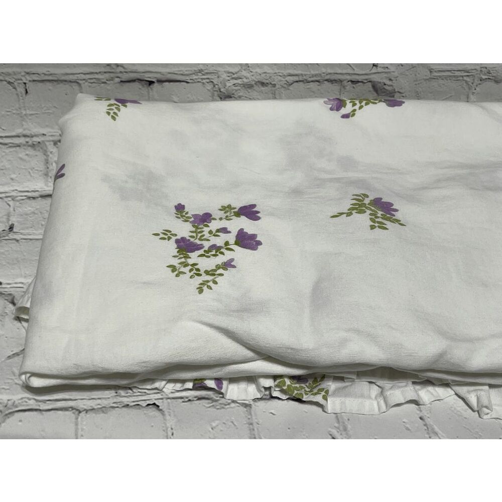 Pottery Barn - Green Row Lavender Bunches Cotton Linen Duvet & Sham Full Queen - Picture 9 of 12